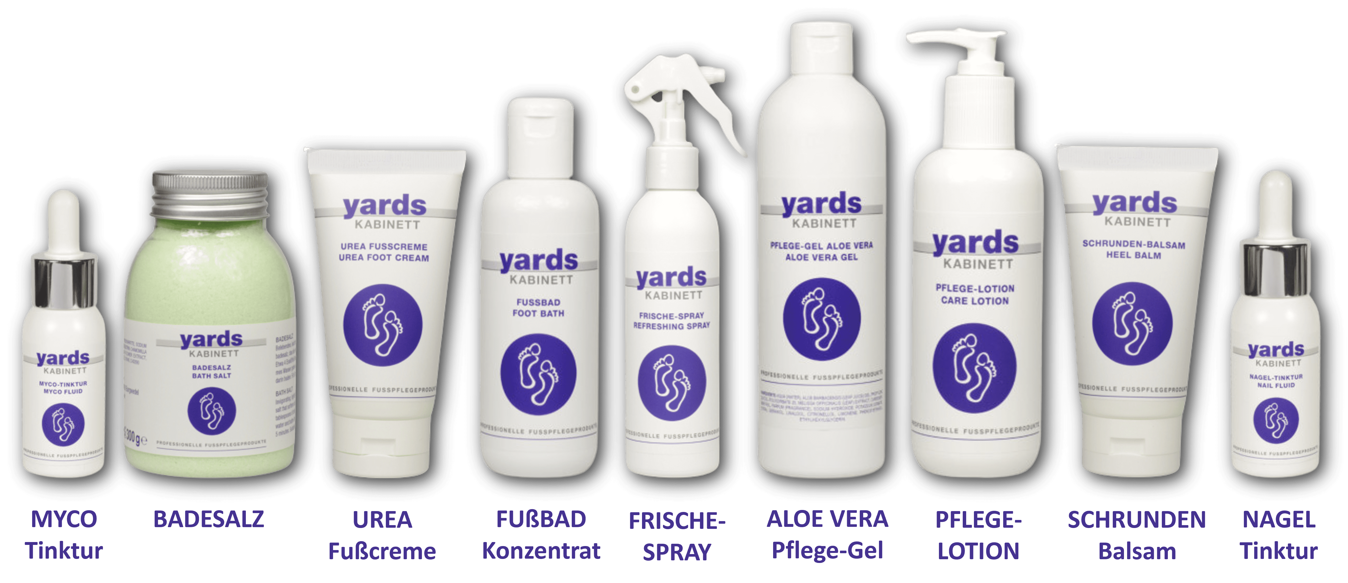 YARDS FINE FOOTCARE - Die neue Produktübersicht