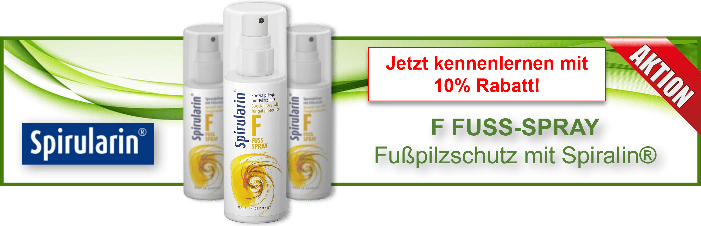 Spirularin® F FUSS-SPRAY Hautpilz-Schutz und Pflege