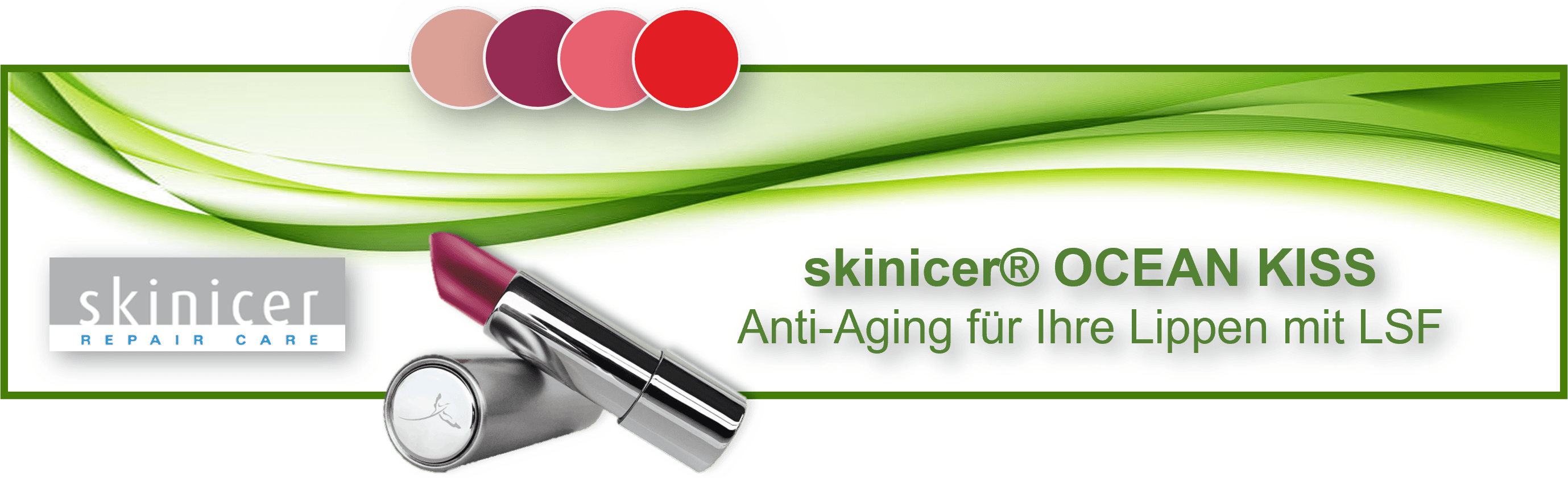 skinicer® OCEAN KISS pflegt Lippen samtzart mit Anti-Aging Effekt