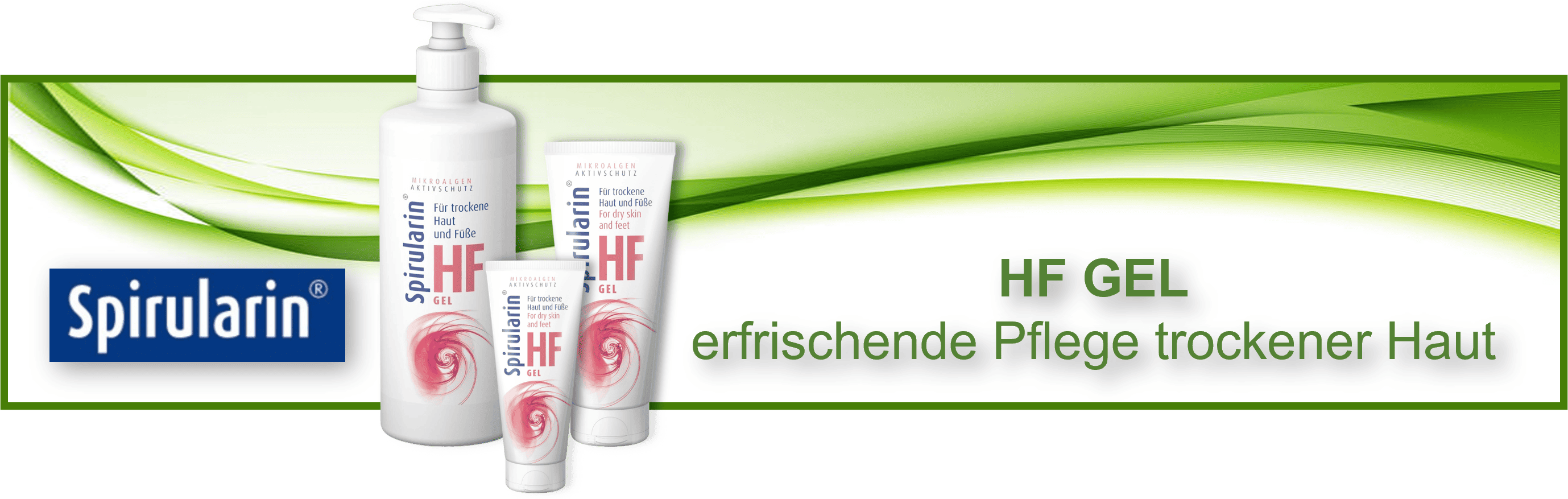 Spirularin® GEL - erfrischende Pflege trockener Haut und Füße