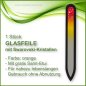Preview: Glasfeile orange mit Swarovoski-Steinen