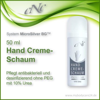 CNC MicroSilver Hand Cremeschaum 10% Urea
