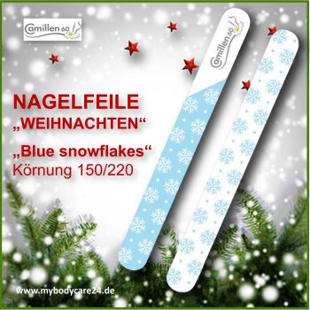 Camillen60 Weihnachts-Nagelfeile Snowflake blue