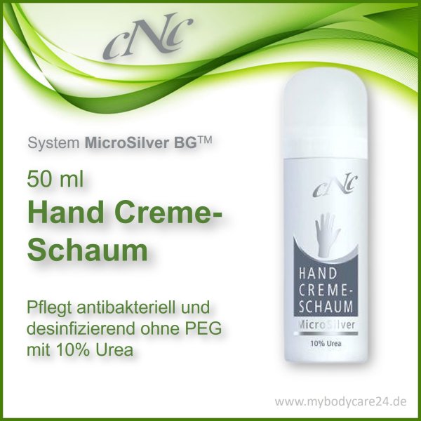 CNC MicroSilver Hand Cremeschaum 10% Urea