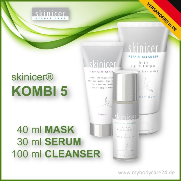 Skinicer® SET 5: REPAIR Cleanser + REPAIR Mask - REPAIR SERUM