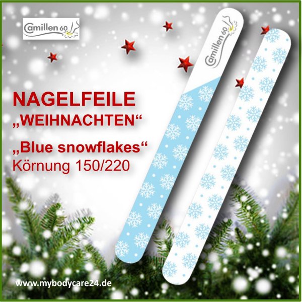 Camillen60 Weihnachts-Nagelfeile Snowflake blue