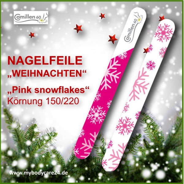 Camillen60 Weihnachts-Nagelfeile Snowflake pink