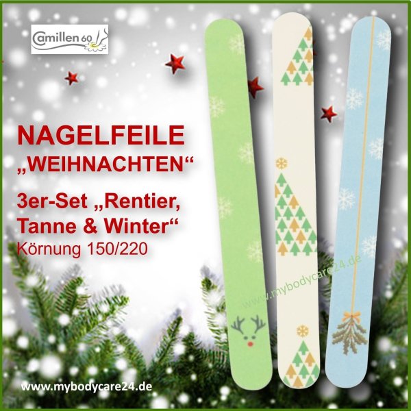 Camillen60 Weihnachts-Nagelfeilen 3er Set 2024