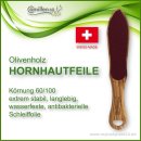 Olivenholz-Hornhaut-Feile - jede ein Unikat, extrem stabil