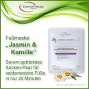 Fußmasken-Socken, getränkt, "Jasmin-Kamille"-Duft