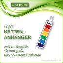 LGBT Regenbogen-Kettenanhänger, Edelstahl, 4 cm
